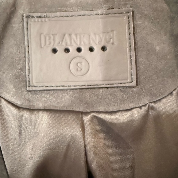 BLANKNYC Gray Faux Suede Moto Jacket Asymmetrical Zip Biker Size S - Picture 2 of 5